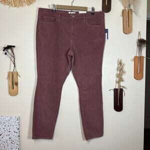 Women's NWT Mauve/Pink Corduroy  High Rise Skinny Pants Size 18
